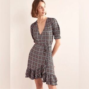 Boden jersey knit wrap dress